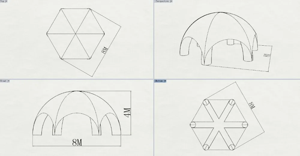 8x8x4 mH 6 ножках надувная палатка-паук надувной рекламный шатер надувная купольная палатка сделанная на заказ