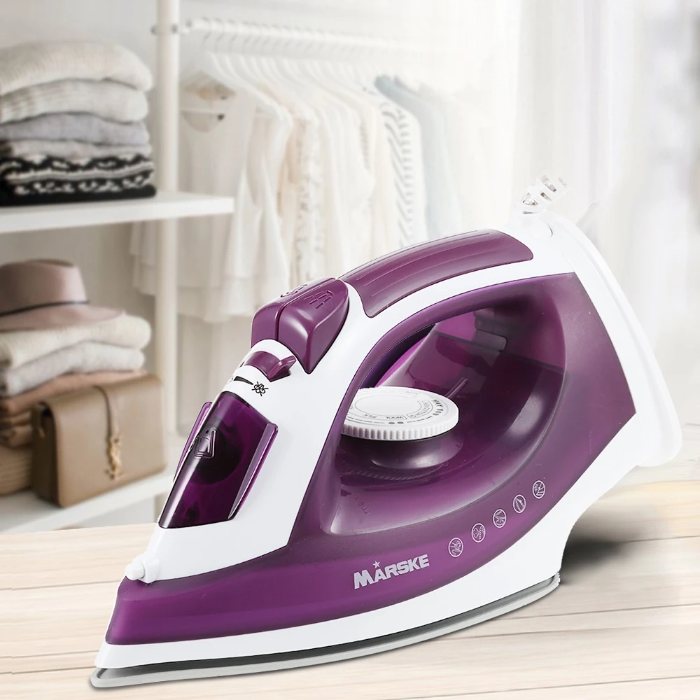 

Garment Steamers 1600W Powerful Electric Garment Steamer Steam Iron For Clothes Nonstick Soleplate 5 Level Adjustable Wet Dry