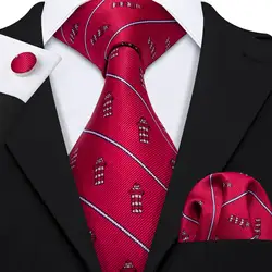 Barry. Wang модные дизайнерские красные картонные мужские шелковые галстуки Gravat Hanky Box Подарочный набор Галстуки для мужской, Свадебный галстук