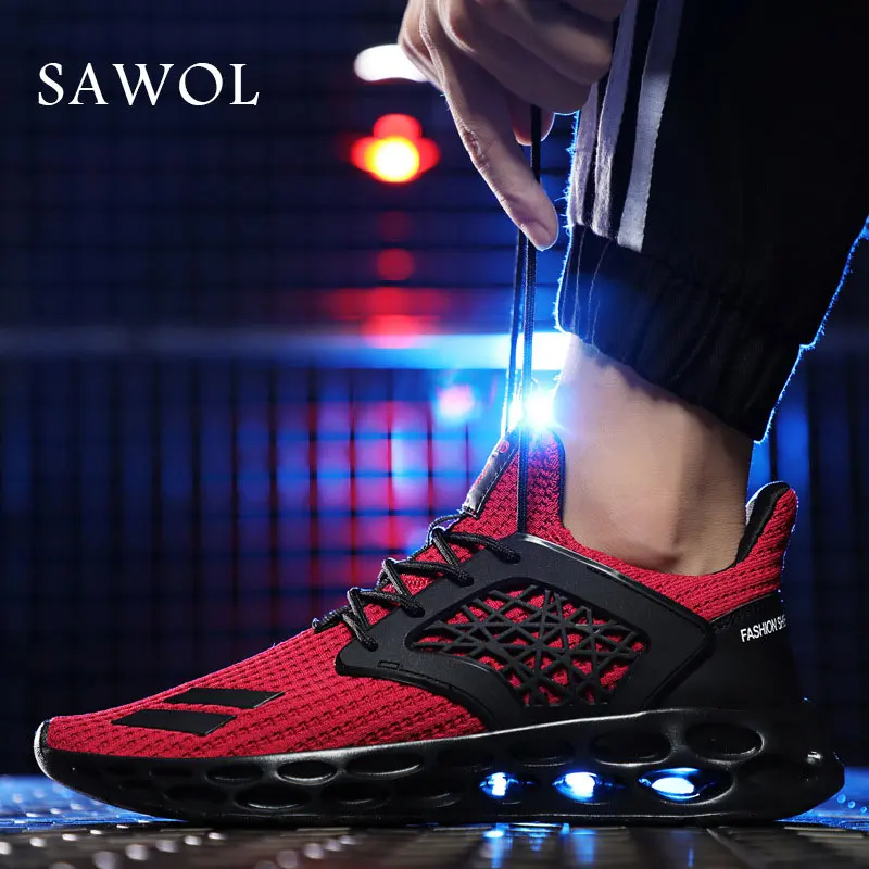 Men Casual Shoes Male Mesh Loafers Breathable Men Sneakers Brand Men Shoes Slip On Flats High Quality Spring Summer Sawol