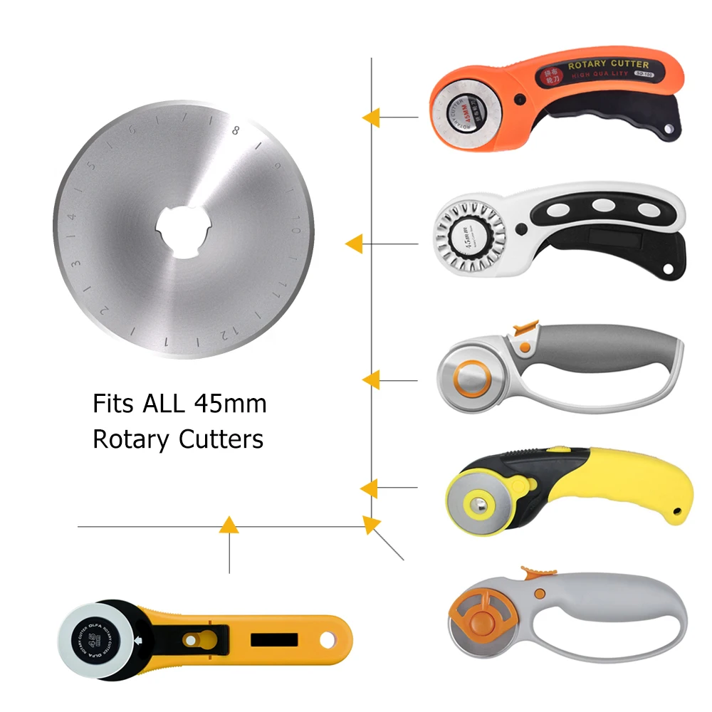 45mm Quilters Rotary Cutter Circular Cut Premium Cutting Craft Tool Sewing Fabric Cutting Machine Handcraft DIY Leather Tools