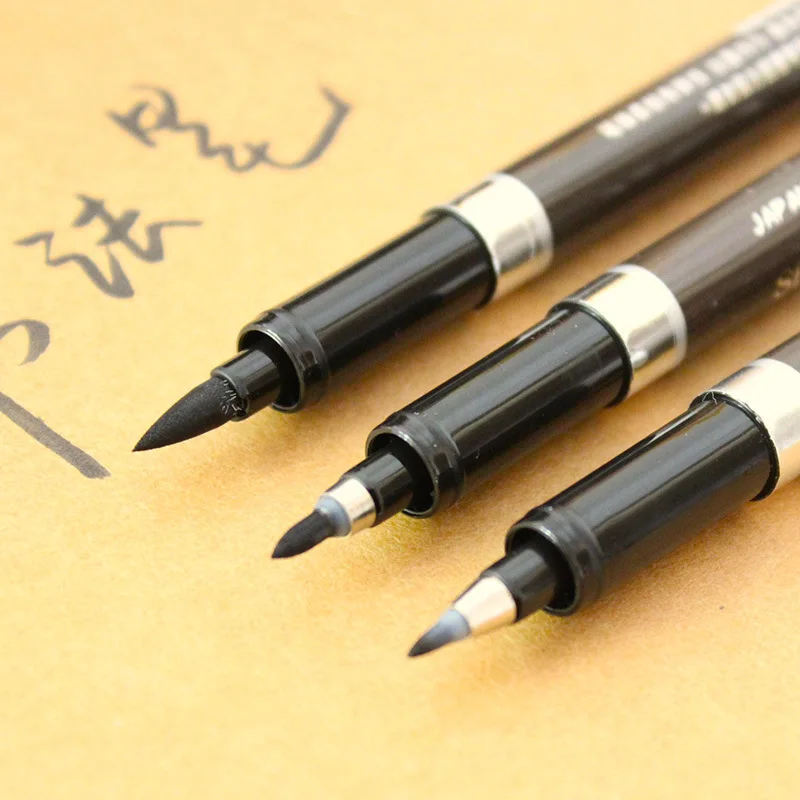 

3 pcs/lot Multifunction Brush Pen Calligraphy Pen Set Markers Art Writing Office School Art Supplies Stationery Students