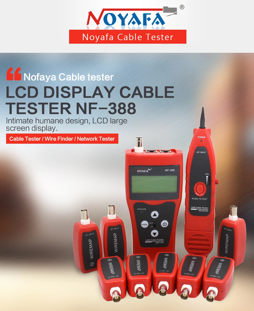 Noyafa NF-388 Cat5 Cat6 RJ45 UTP STP линия Finder телефонный провод трекер диагностический тон набор инструментов LAN Сетевой кабель тестер