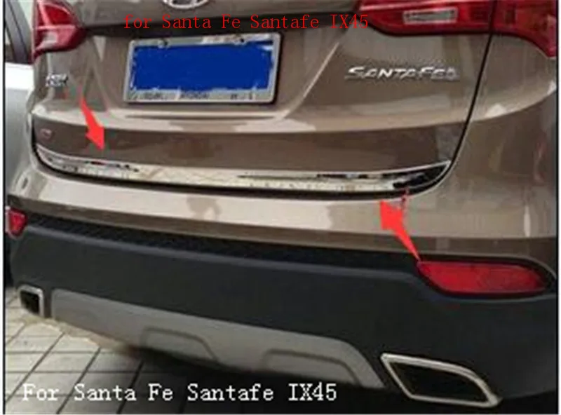 Аксессуары из нержавеющей стали подходят для hyundai Santa Fe Santafe IX45 2013 Задняя Крышка багажника отделка