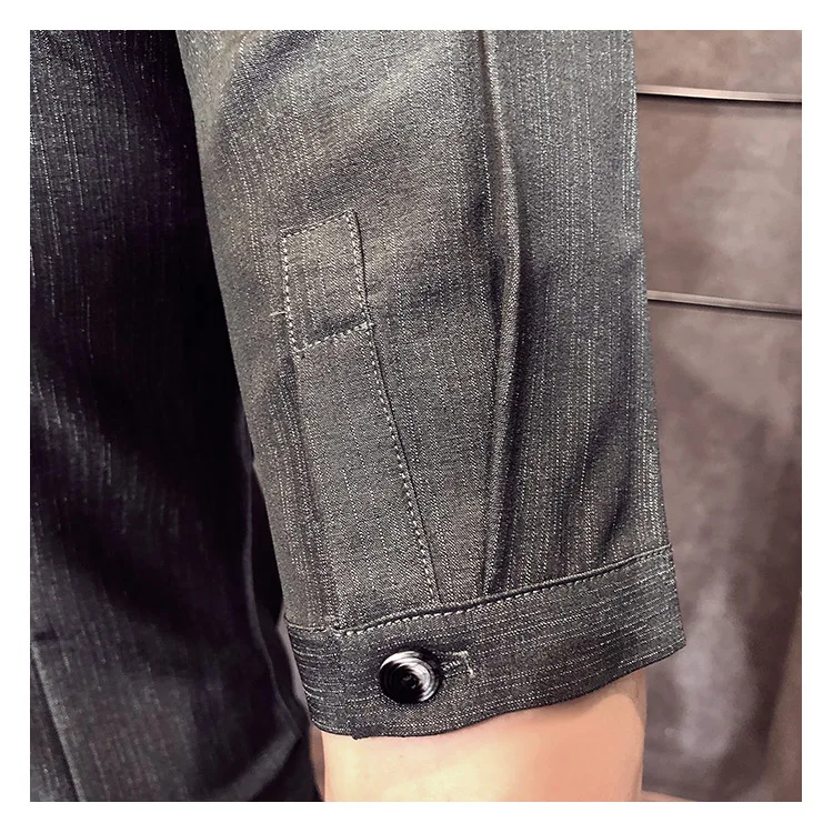 2018 2 шт. комплект мужские рубашки и брюки Британский Стиль Camisa социальный Slim Fit рубашки мужская одежда синий Gomlek корейский Костюмы