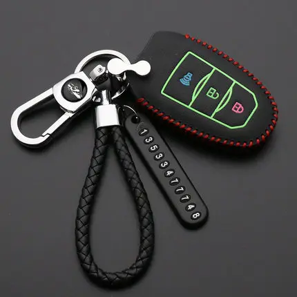Чехол для ключей lifan x50, автомобильный кожаный чехол для ключей, металлический чехол/пряжка для ремня, чехол для ключей с пластиной телефона, ткацкий канат, 1 шт