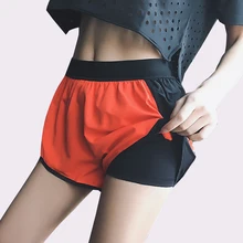 Женские спортивные шорты для бега, спортивные быстросохнущие шорты для фитнеса, женские шорты для йоги, женская спортивная одежда