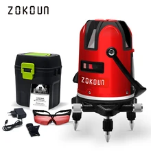 Новинка ZOKOUN модель 05RCD 5 линий 6 точек 360 поворотные самонивелирующиеся наклонные slash функциональные поперечные лазерные линии выравнивания