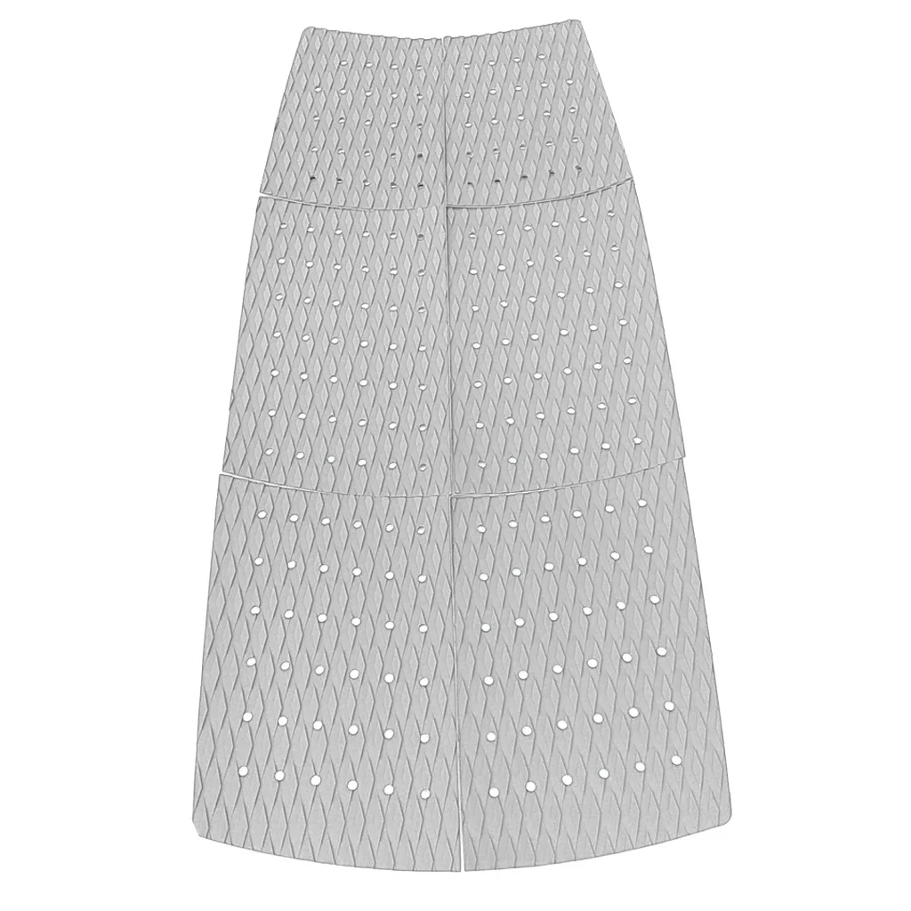 6pcs 3mm Adhesive EVA Traction Pad Tail Deck Pads for Surfboard Longboard Kiteboard Outdoor Water Sports Surfing Deck Grip Mat