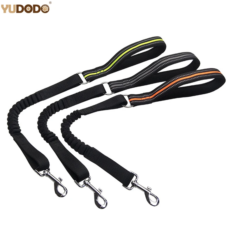 Nylon Elastic Dog Leash Reflective Safety Outdoor Pet Lead Foam Padded