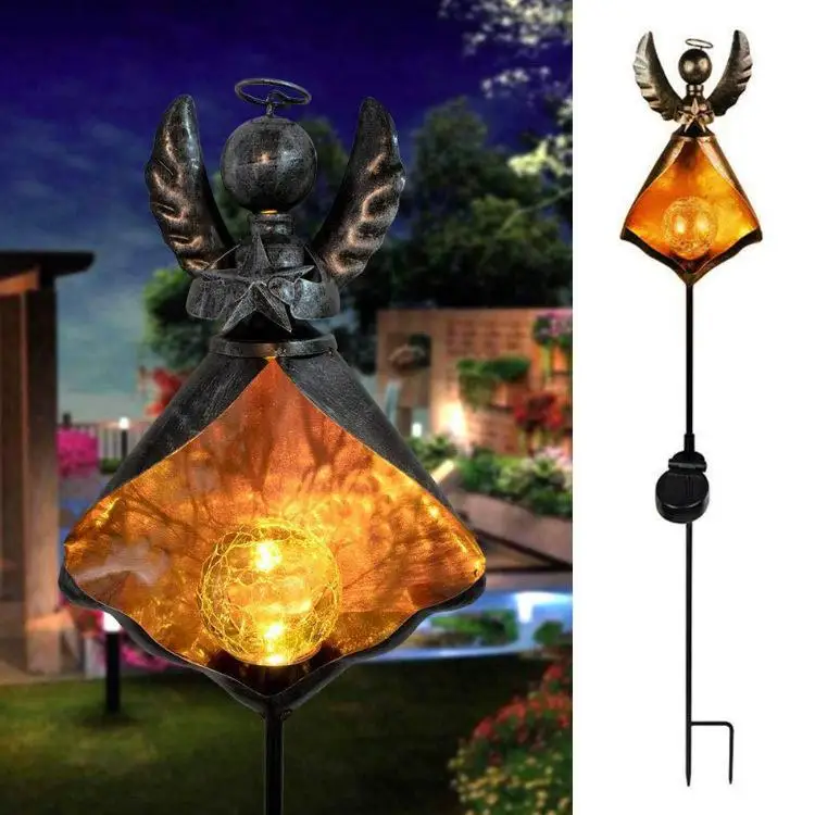 Yfashion светодиодный светильник на солнечной батарее с эффектом пламени для сада козырек для террасы Декор