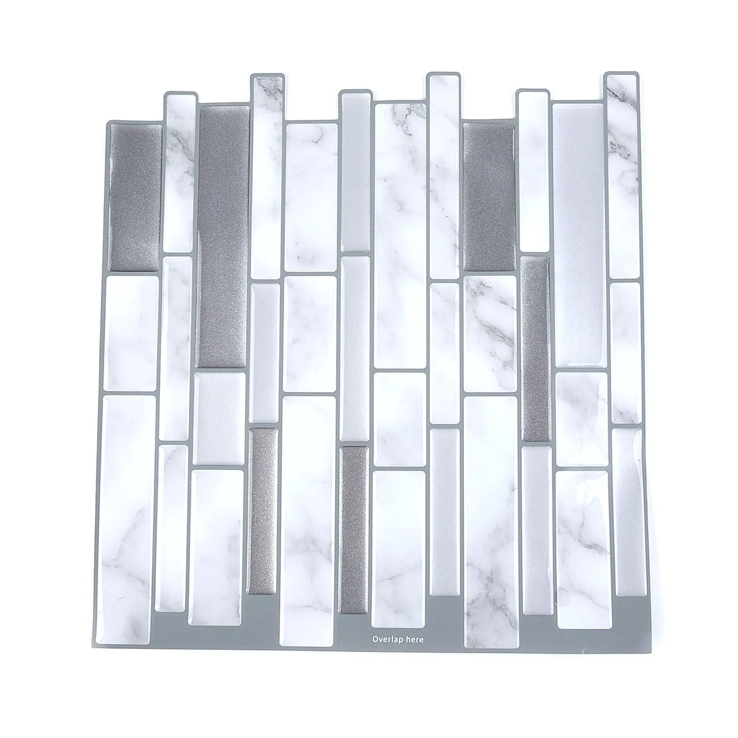 White Grey Marble Mosaic Peel and Stick Wall Tile Self adhesive Backsplash DIY Kitchen Bathroom Home Wall Decal Sticker Vinyl 3D White Grey Marble Mosaic Peel and Stick Wall Tile Self adhesive Backsplash DIY Kitchen Bathroom Home Wall Decal Sticker Vinyl 3D