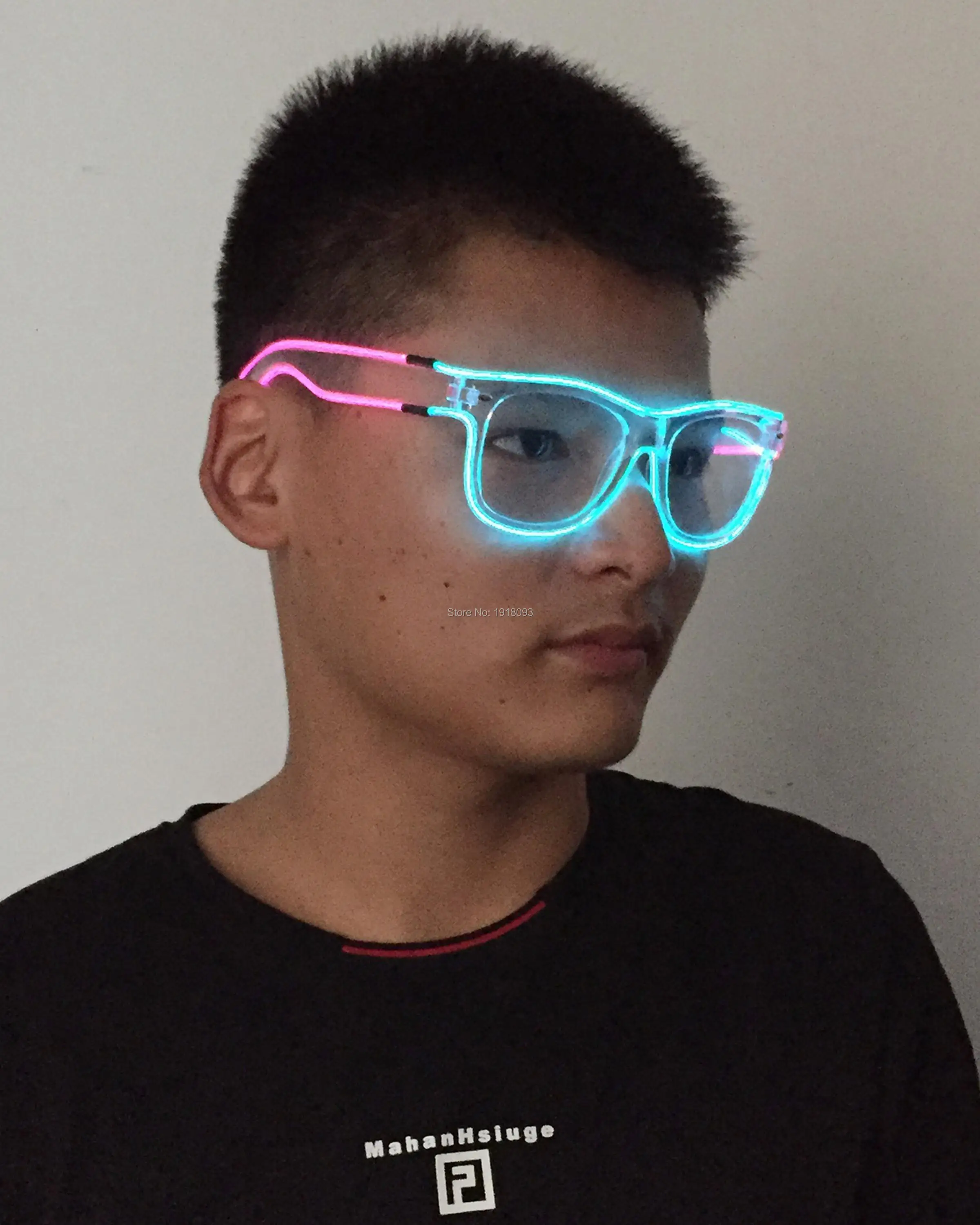 Óculos de Vidros com Som Iluminação do Feriado com Motorista Barato Peças Cores Duplas Ativado el Fio Incandescente Quadro Transparente 30 28 holiday lights