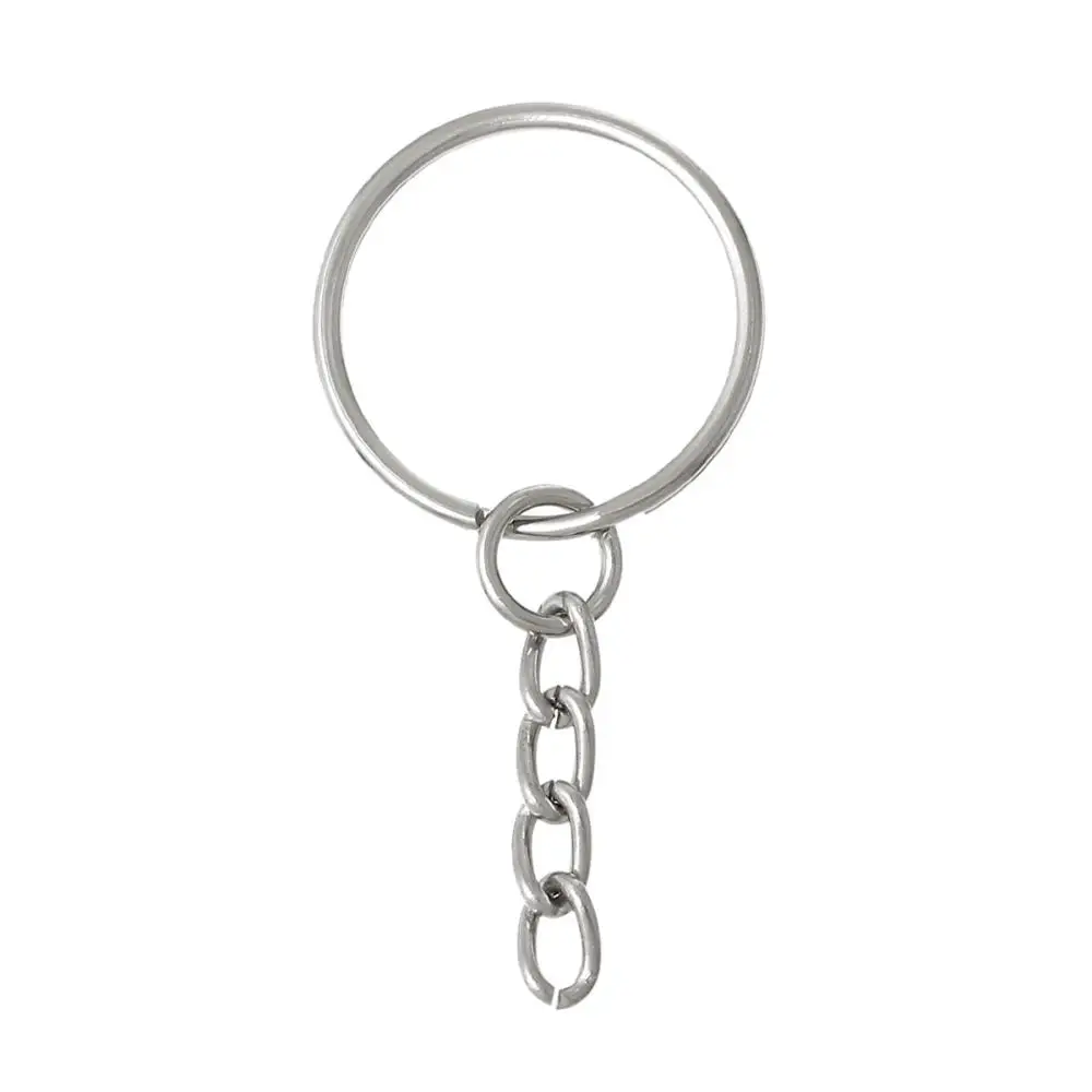 

DoreenBeads Key Chains & Key Rings Circle dull silver color 4.8cm x 23.0mm,50 PCs