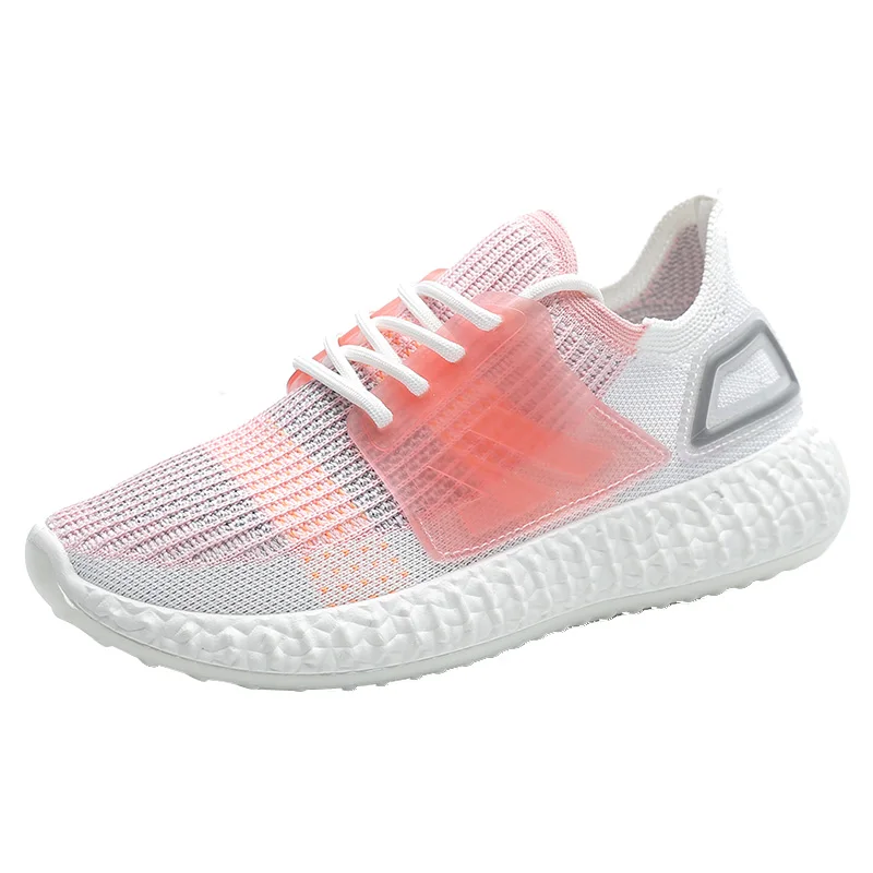 

Breathable Air Mesh Spring 2019 Flat Heels Sneakers Women Running Shoes Trend Stretch Knitted Sock Platform Sport Shoes Woman