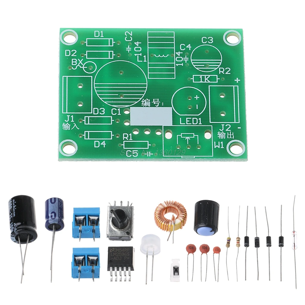 

DIY Kit LM2596 Adjustable Voltage Stabilizer Precise Buck Step Down Power Supply Module June 05 DropShip