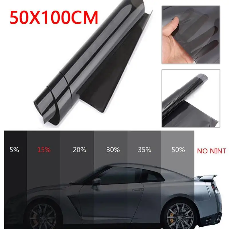 Черная тонированная пленка для автомобиля стеклянная новая тонировка 50x100 см 15% Pro