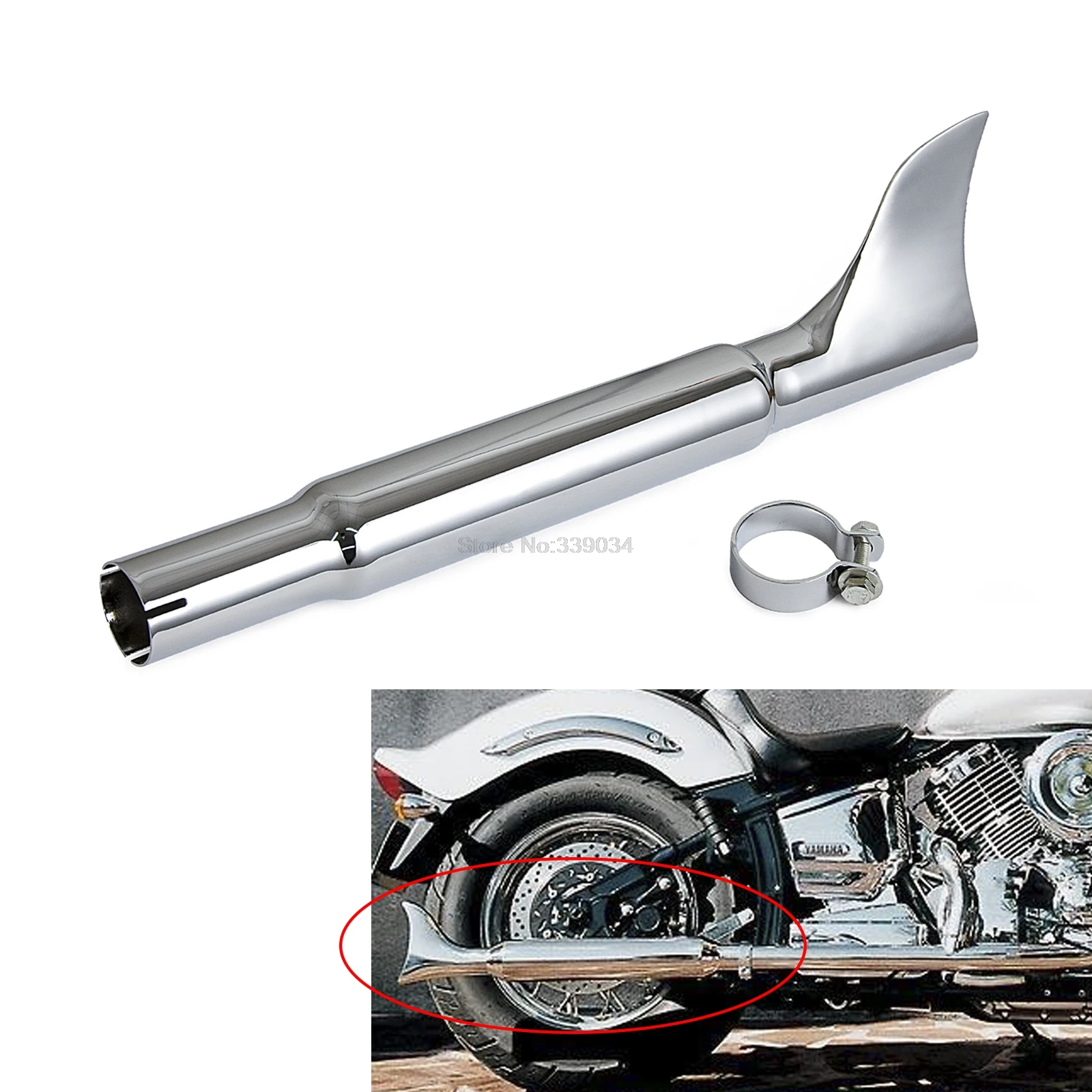 Buy NICECNC Fishtail Exhaust Muffler Silencer Pipe For