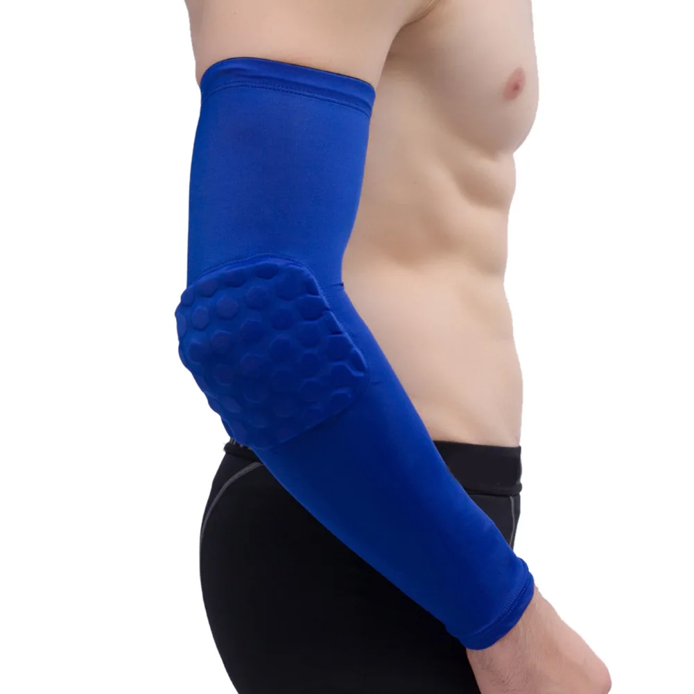 

Breathable Honeycomb Long Sleeve Arm Guard Anti-slip Sweat Absorbing Sports Arm Sleeves UV Protection Arm Protector