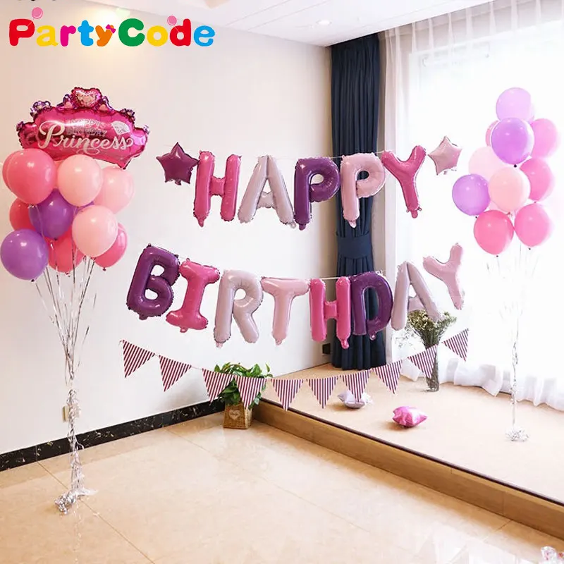 

Happy Birthday Letters Foil Balloon Alphabet Balloon Air Boy Girl Baby Shower Birthday Party Decoration Kids Adult Globos