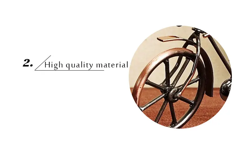 Античная велосипед Модель металлическое ремесло домашнего украшения Винтажный Велосипед статуэтки, миниатюры детский день рождения игрушки подарки творческие ремесла