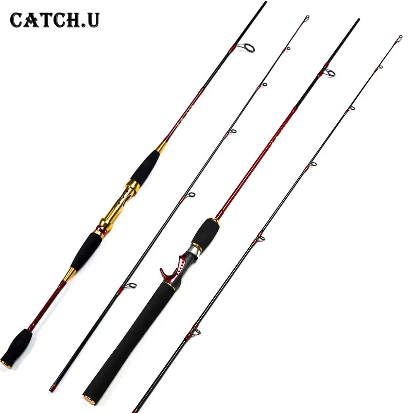 

Catch.U 1.8M Red Fishing Rod Carp Rods Lure Casting Spinning Fishing Rod Carbon