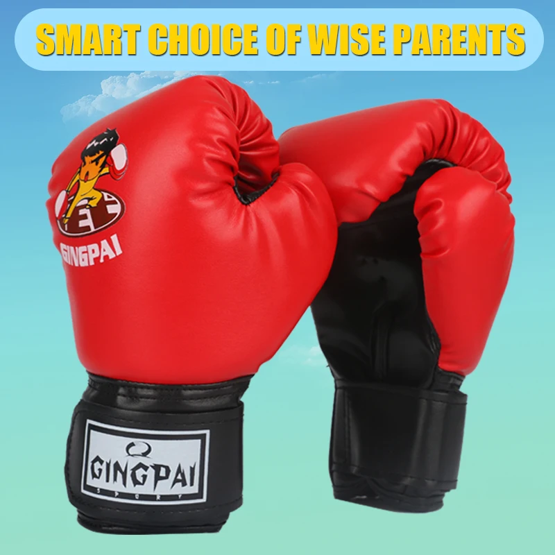 4 9Years kids boxing gloves carton glove sanda mma kick training