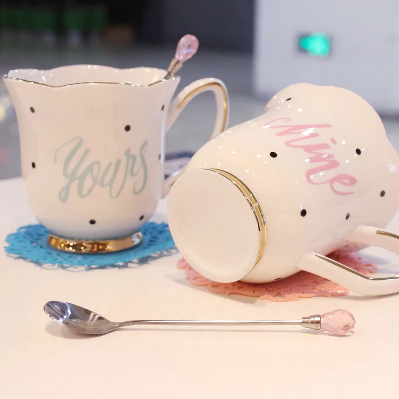 

1piece Brief Creative Coffee Mug With Spoon Personality Drinkware Coffee Cup Milk Mug Cuper Wedding Birthday Valentines Gift