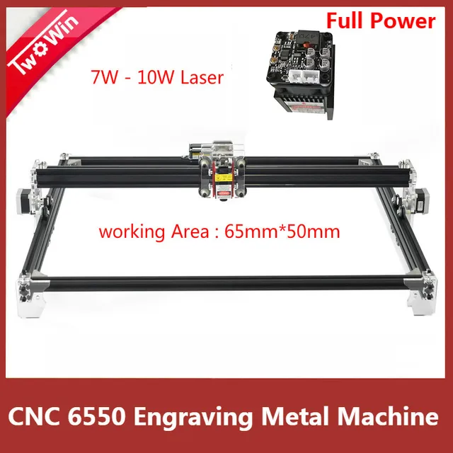 CNC 6550 laser engraving Metal machine 7W 10W Full Power laser engraver