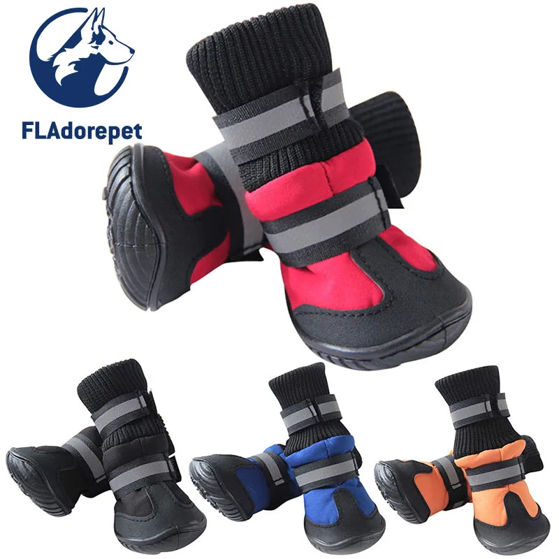 Large Big Dog sport Shoes Winter waterproof reflective Pet dog Boots