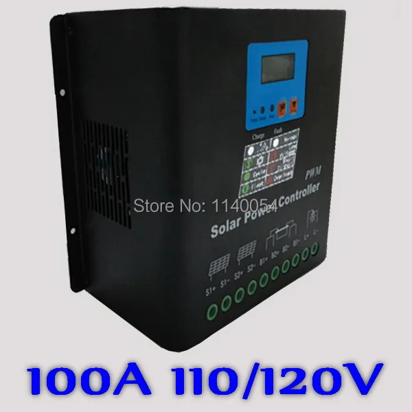 100A Solar Charge Controller,110V or 120V Battery Regulator 100A for 12KW PV Panels Modules,LED&LCD Display,Dual-fan cooling Wholesale Electrical Equipment & Supplies