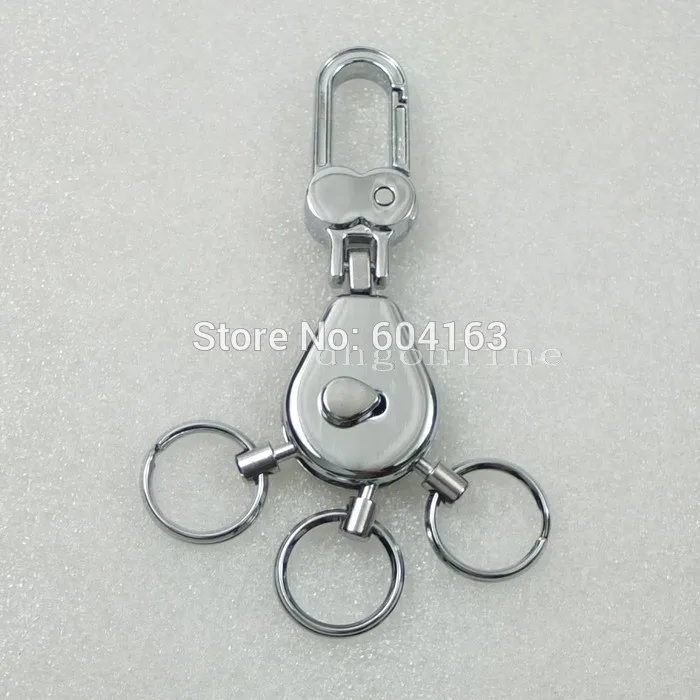 

2 PCS Snap Swivel Multi Removeable Detatchable Key Ring 3 removable Keyring Clip split ring