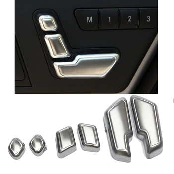 

6Pcs Chrome Car Door Seat Adjust Buttons Switch for Mercedes-Benz E Class W204 W205 W212 W218 X204 X166 C E GLK GL ML CLS GL