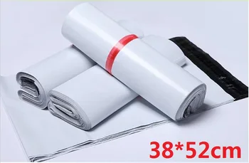 

25Pcs/lot 38*52Cm White Poly Self-seal Mailbags Courier Poly Mailing Plastic Bags Express Mail Bag Foldable Storage Bags (00187)