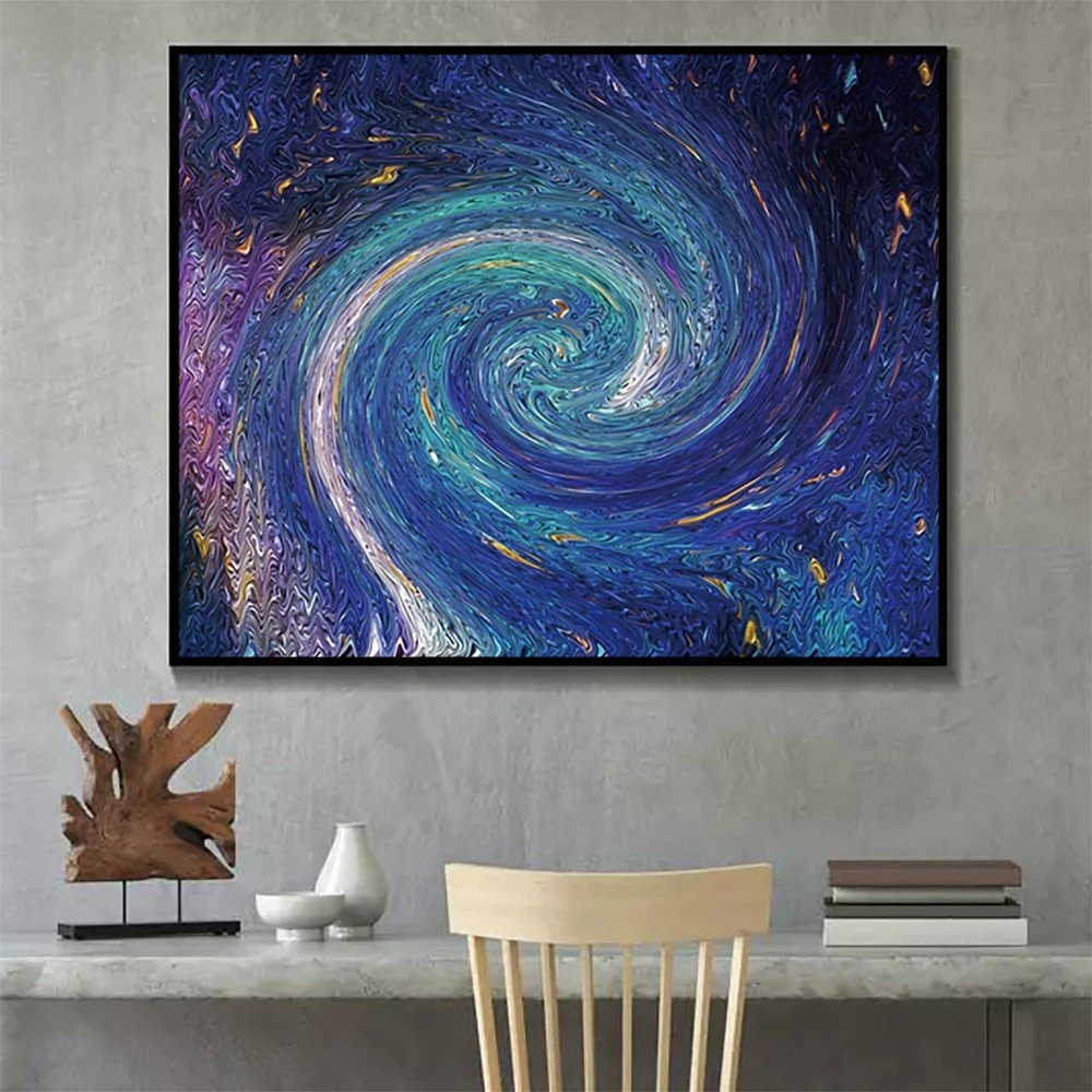 

Laeacco Starry Swirl Van Gogh Famous Artist Impressionism Painting Artwork Print Poster Wall Pictures Canvas Painting Decoration
