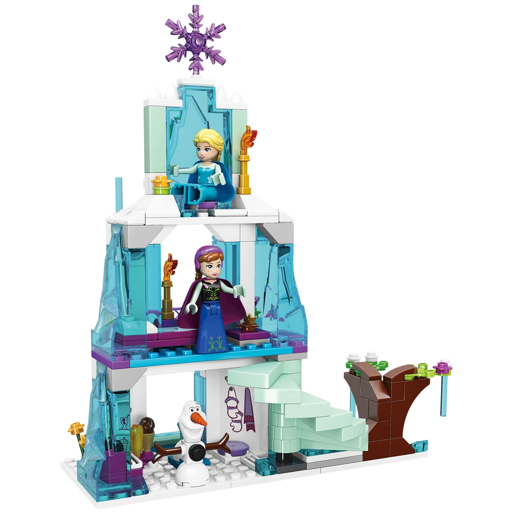 

316pcs JG301 Dream Princess Elsa Ice Castle Princess Anna Set Model Building Blocks Gifts Toys Compatible With Legoe Friend