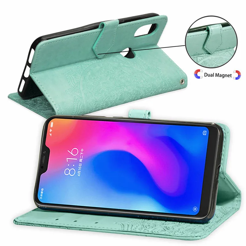 Чехол для Xiaomi Redmi 6A Note 5 6 Pro Plus кожаный чехол книжка с бумажником 5A Mi A2 Lite