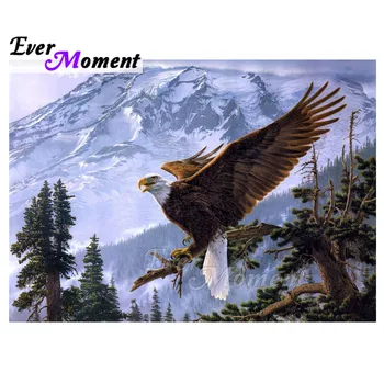 

Ever Moment Diamond Painting Eagle Snow Mountain Hobby 5D DIY Handmade Decoration For Home Diamond Embroidery Full Square 3F1684