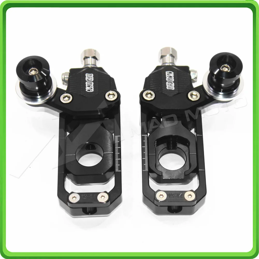 Motorcycle Chain Tensioner Adjuster With Paddock Bobbins Kit For Kawasaki Ninja Zx10r Zx10r Zx