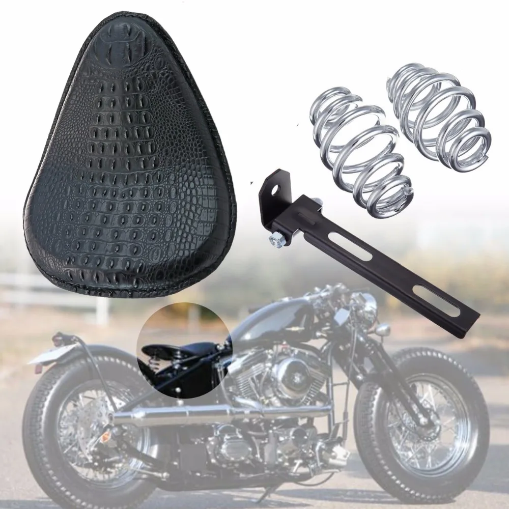 

Bobber Seat Black Motorcycle Solo Seat with Springs Mount Bracket for Harley Honda Yamaha Suzuki Sportster Bobber Chopper #8041