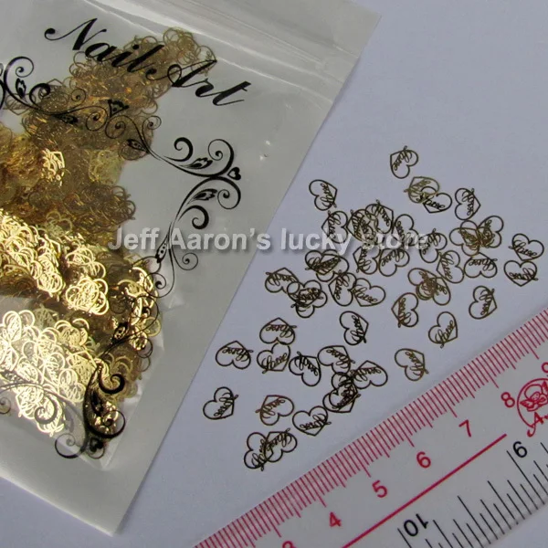 Металлические 3d наклейки для ногтей в форме сердца|sticker foil|decorative wall paper art stickersticker