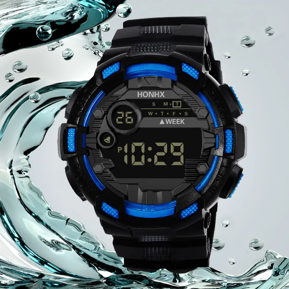 Мужские часы спортивные цифровые светодиодный водонепроницаемые наручные часы Роскошные аналоговые цифровые военные армейские стильные