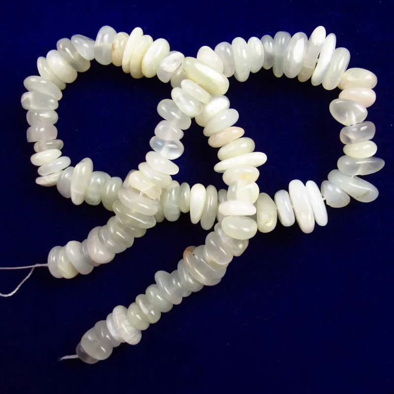 1 Strand Белый Лунный камень Чип Свободные бисера 15,5 дюймов yl32212
