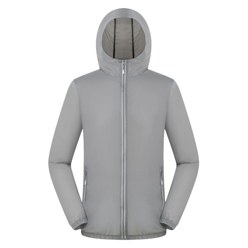 New Women Men Hooded Windproof Jacket Outdoor Bicycle Sports Quick Dry Coat Tops