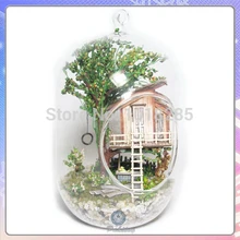 DIY Стекло мяч деревянный кукольный домик мини-игрушки ручной работы кукольная Миниатюра Рождественский подарок