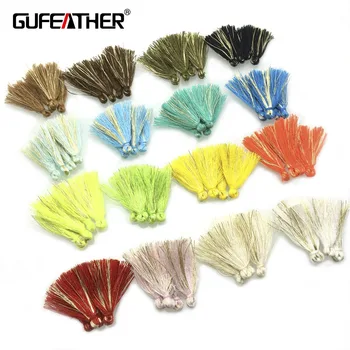 

GUFEATHER L25/3CM/gold Silk tassel/earrings accessories/tassel/jewelry accessories/jewelry findings/diy jewelry/50 pcs/bag