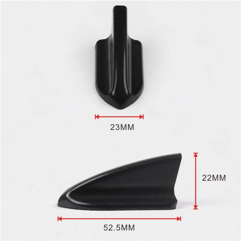 

1pcs New Durable Black Universal EVO-Style PP Roof Shark Fins Spoiler WingVortex Generator Car Styling