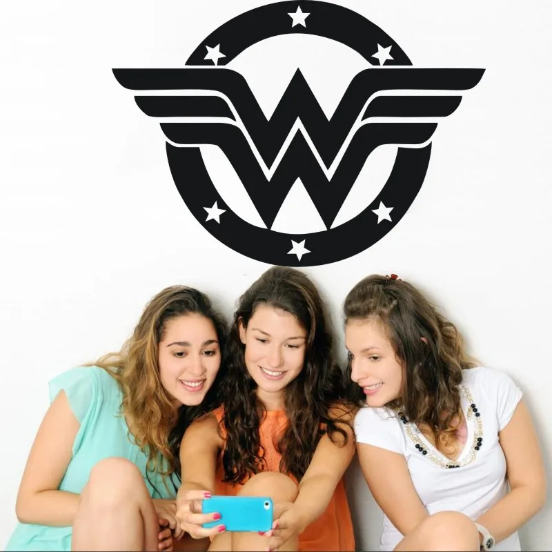 

Wall Decal Vinyl Sticker Wonder Woman Decal Logo Laptop Car Wall Window Sticker Justice League Wall Mural Home Decoratio WW-293