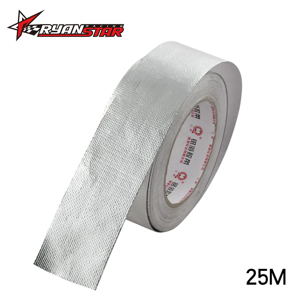 

Aluminum Foil Exhaust Wrap 2"x25 Meter Roll Self Adhesive Reflect A Sliver Heat Wrap Barrier