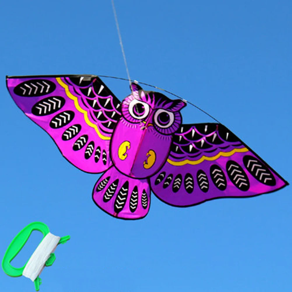 Наружные Красочные мультфильм сова легко летать воздушный змей для контроля уровня сахара в крови с 50 м линия Для детей игрушки для детей